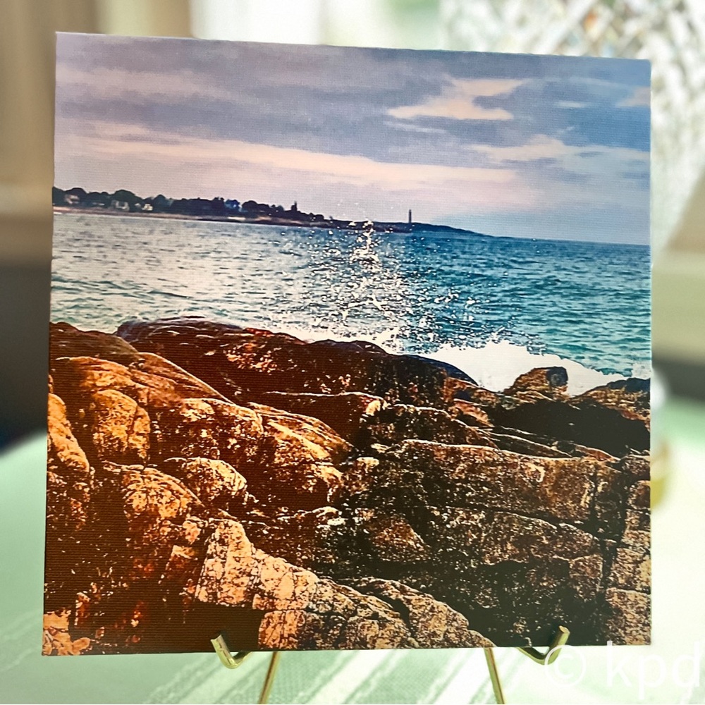 8”x 8” wraparound canvas portrait Long Beach in Rockport,MA. Perfect condition - Picture 3 of 9